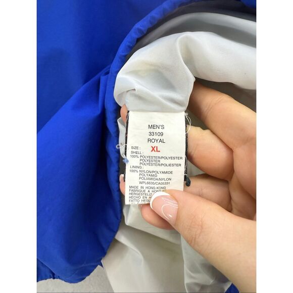 Vintage 90s Woolrich Mens Blue Half Zip Pullover Hooded Windbreaker Jacket Size - Picture 5 of 11